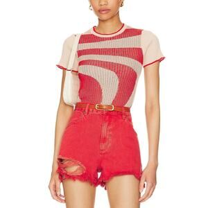 Autumn Cashmere Graphic Pink 'Baby' Tee Size S